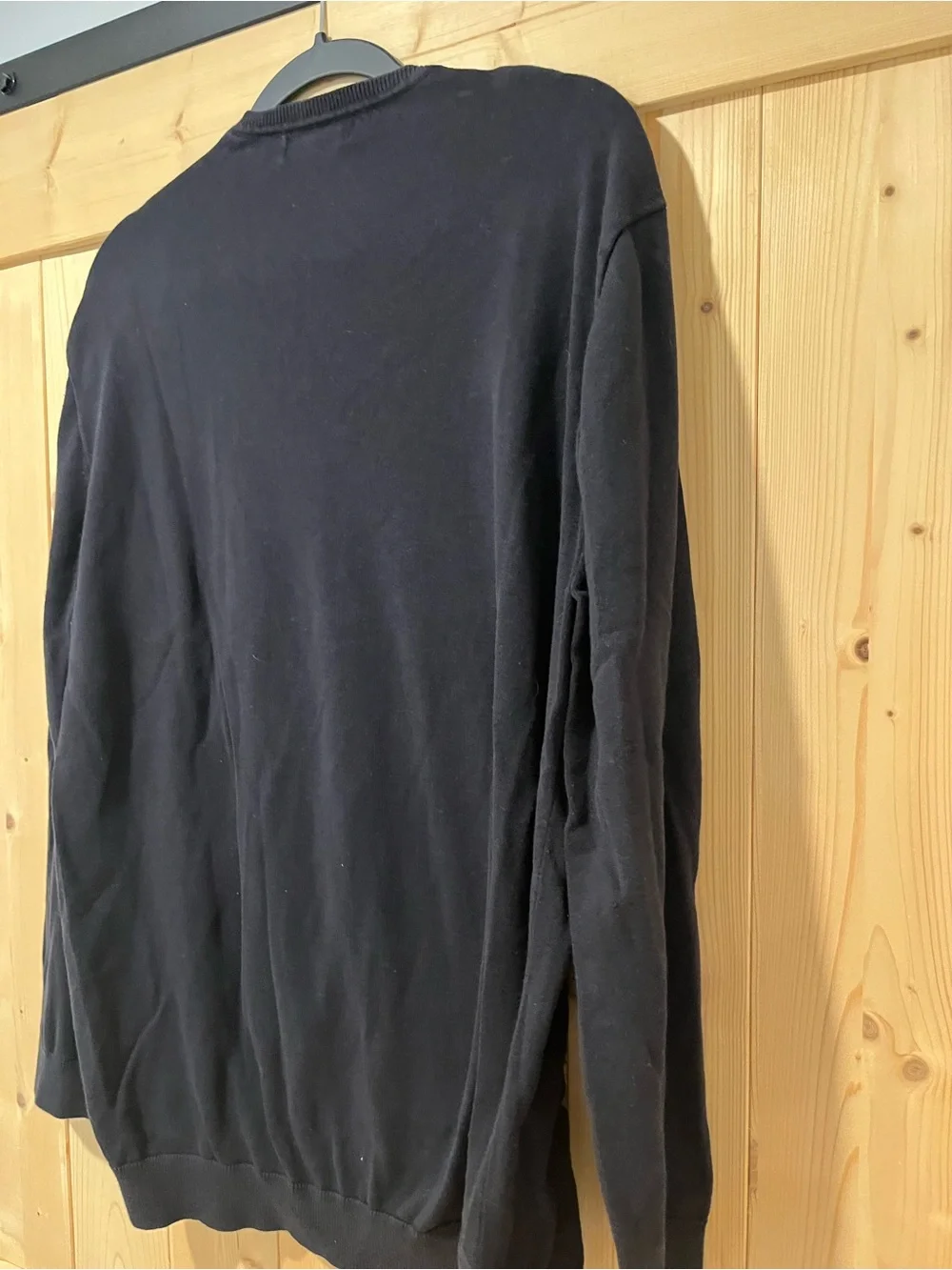 Claiborne Men's Black Argyle V-Neck Sweater with Gray and White Diamonds XL